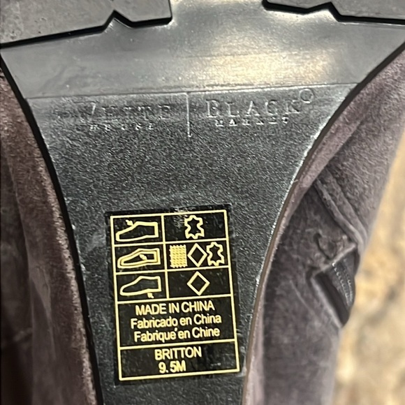 White House Black Market Gray Suede Britton Wedge Ankle Booties Size 9.5 - Picture 9 of 11